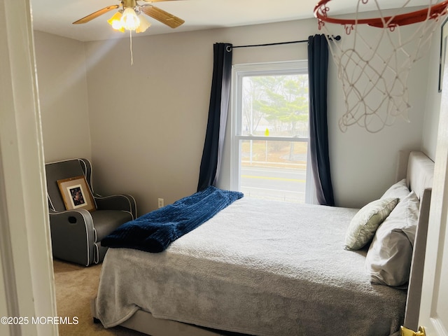 bedroom featuring carpet