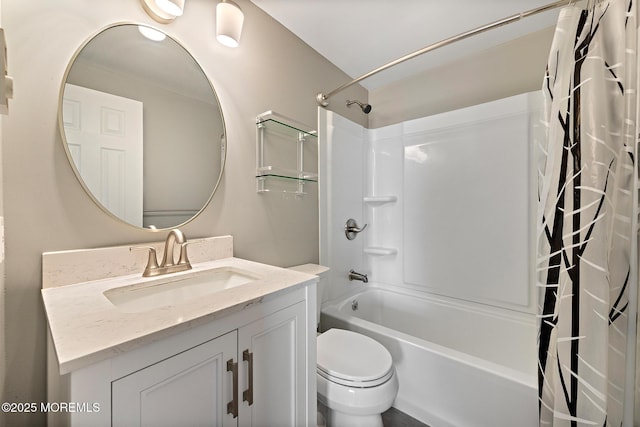 5909 Ocean Blvd, Long Beach Twp, NJ 08008 - full bath with vanity, shower / bath combination with curtain, and toilet