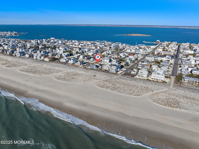 5909 Ocean Blvd, Long Beach Twp, NJ 08008 - bird's eye view featuring a beach view and a water view