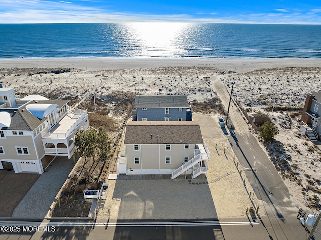 5909 Ocean Blvd, Long Beach Twp, NJ 08008 - bird's eye view with a view of the beach and a water view