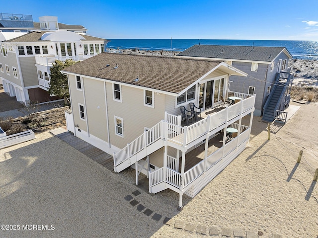 5909 Ocean Blvd, Long Beach Twp, NJ 08008 - drone / aerial view with a water view
