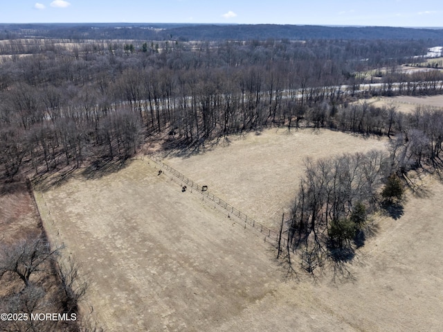 bird's eye view with a rural view