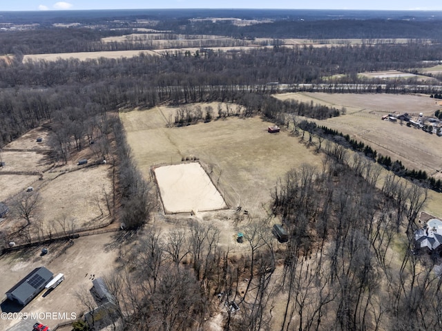 bird's eye view with a rural view