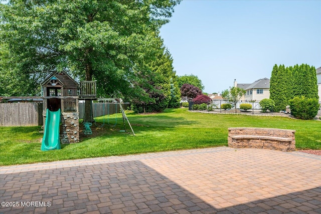 1 Christie Ln, Freehold, NJ 07728 - view of patio with a playground