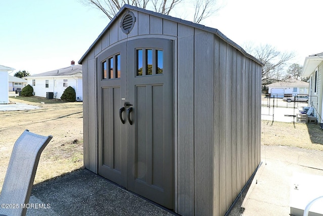 view of shed