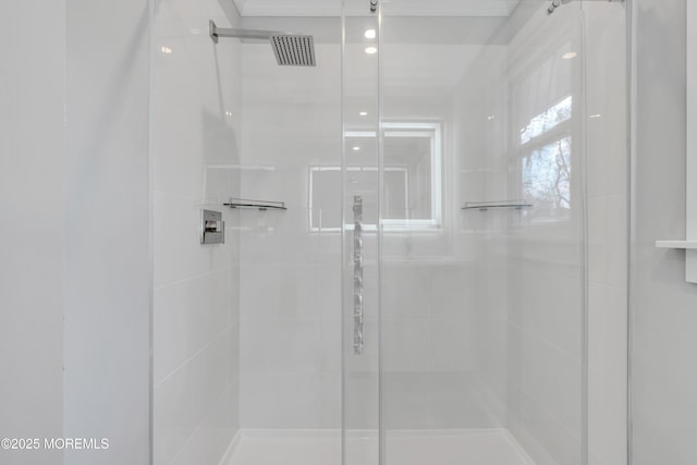 full bath featuring a shower stall