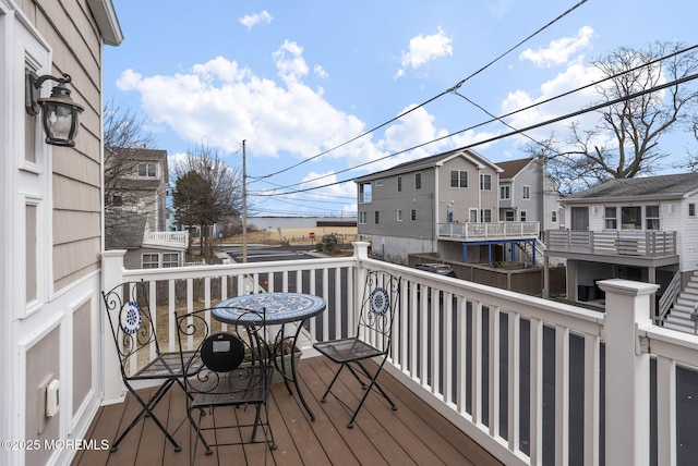 balcony with a residential view