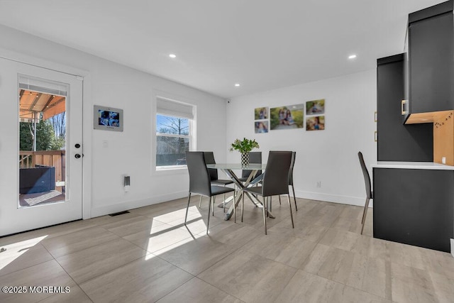 1158 Idalia Ave, Lakewood, NJ 08701 - dining area with visible vents, recessed lighting, and baseboards