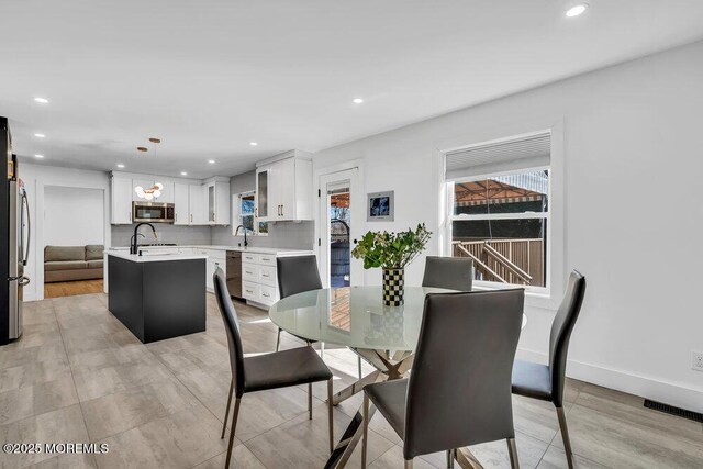 1158 Idalia Ave, Lakewood, NJ 08701 - dining room featuring recessed lighting, visible vents, and baseboards