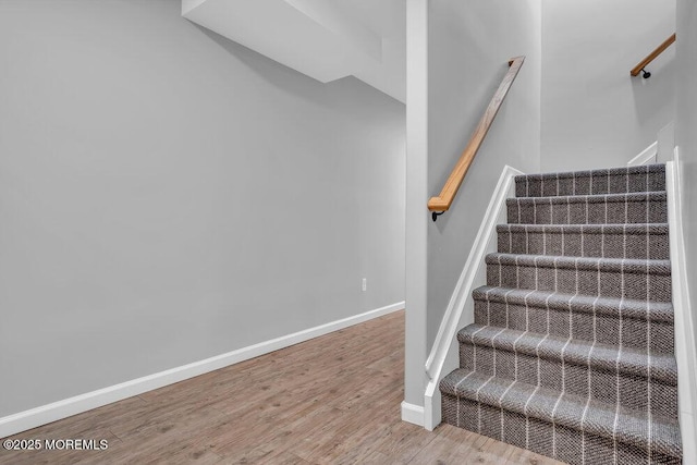 1158 Idalia Ave, Lakewood, NJ 08701 - stairway featuring baseboards and wood finished floors