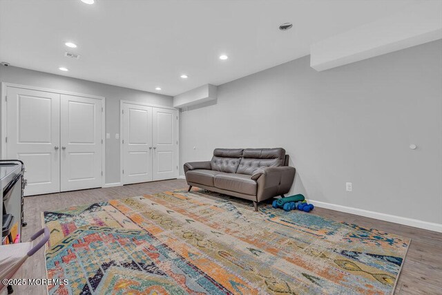 1158 Idalia Ave, Lakewood, NJ 08701 - bedroom featuring recessed lighting, baseboards, and wood finished floors