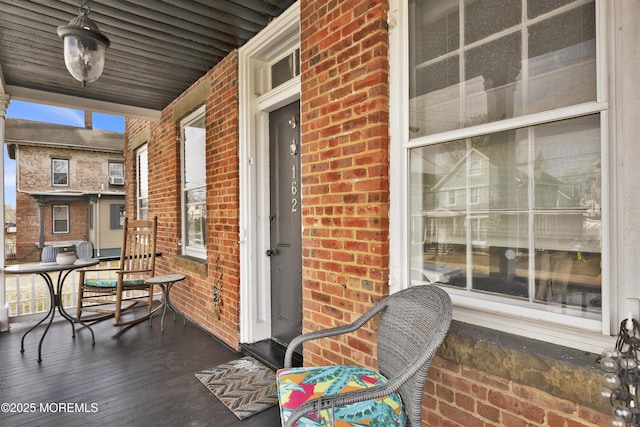 exterior space featuring covered porch