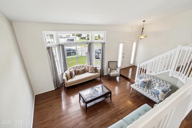 living room featuring wood finished floors