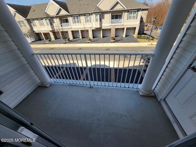 balcony featuring a residential view