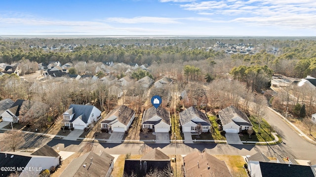 drone / aerial view with a residential view