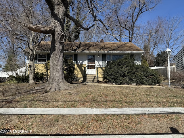 view of front of house featuring entry steps