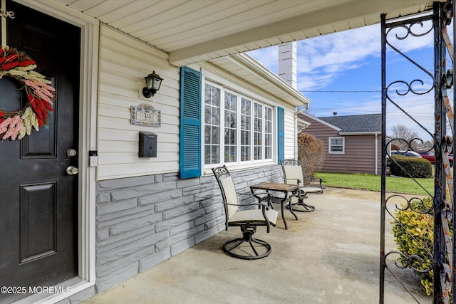 view of patio / terrace featuring a porch