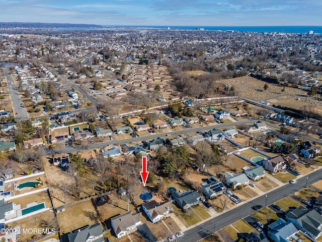 birds eye view of property featuring a residential view