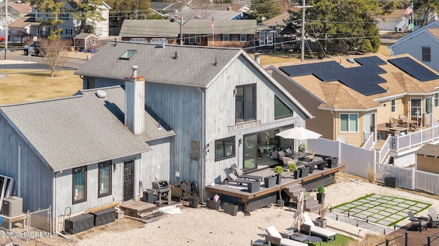 drone / aerial view with a residential view