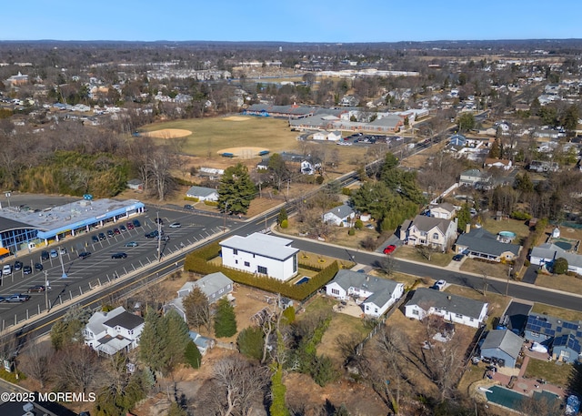 bird's eye view with a residential view