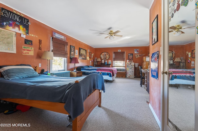 bedroom featuring carpet