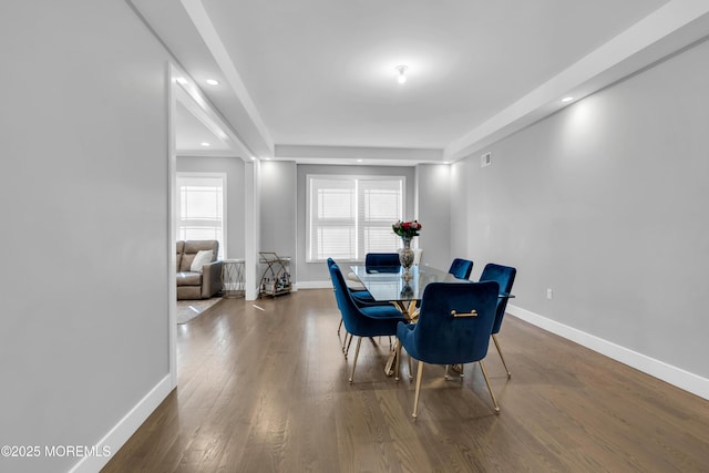71 Broadway Ave, Lakewood, NJ 08701 - dining space with baseboards, recessed lighting, and wood finished floors