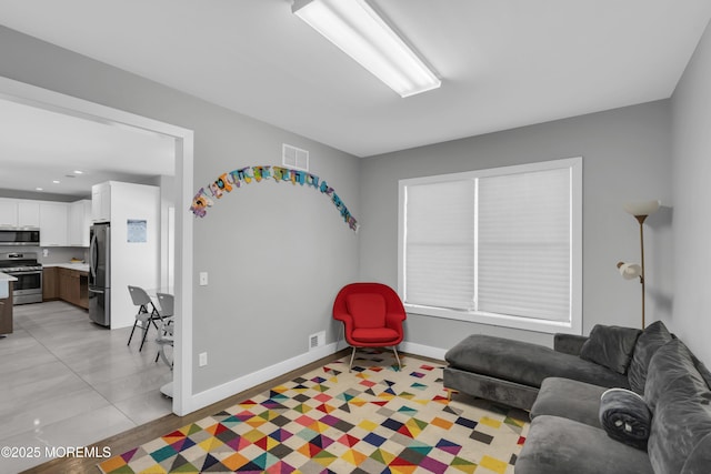71 Broadway Ave, Lakewood, NJ 08701 - rec room featuring visible vents, baseboards, and recessed lighting