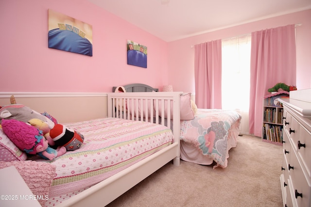 bedroom featuring carpet