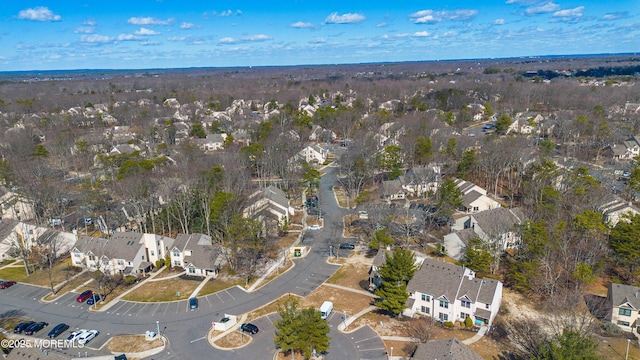 aerial view with a residential view