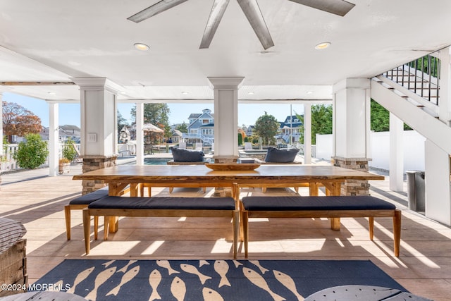 view of patio with outdoor dining space