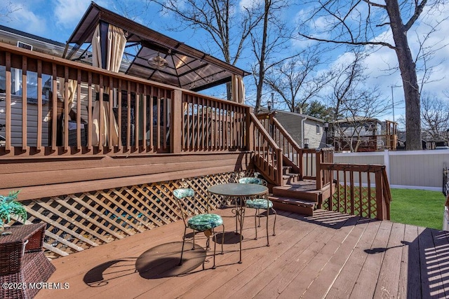 wooden deck with fence