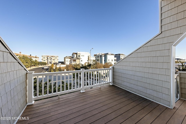 deck featuring a residential view