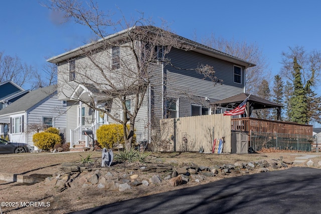 exterior space with fence