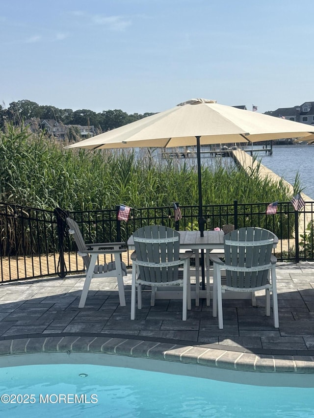 2510 Sylvan Dr, Point Pleasant, NJ 08742 - outdoor pool featuring outdoor dining area and a patio