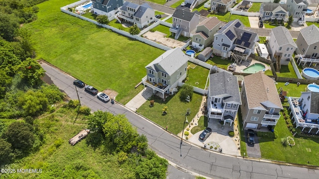 drone / aerial view with a residential view