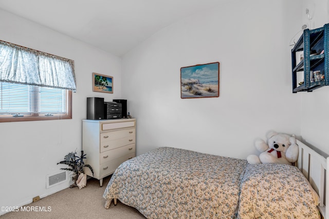 bedroom featuring visible vents and carpet floors