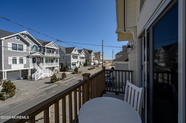 balcony with a residential view