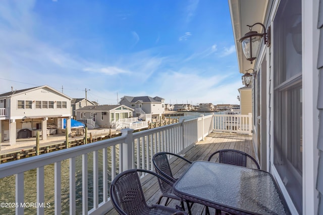 balcony with a residential view