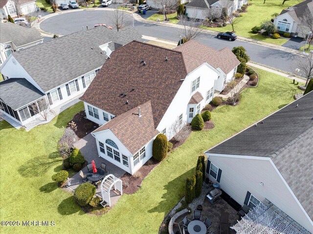 birds eye view of property featuring a residential view