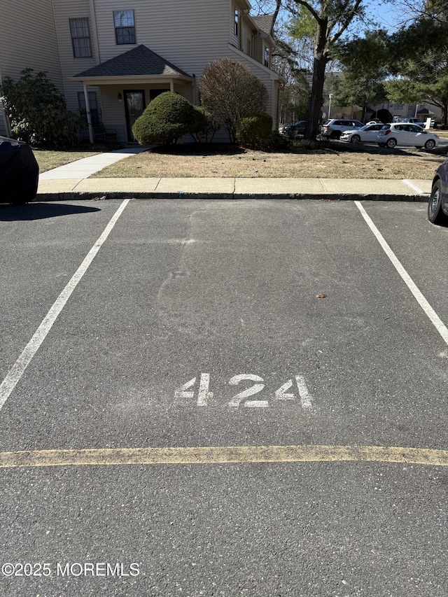 view of uncovered parking lot