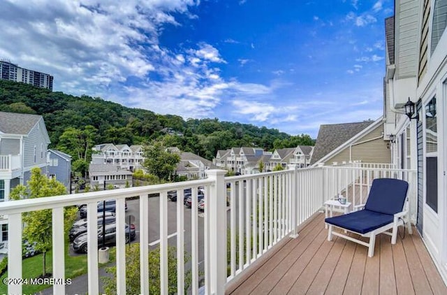 deck featuring a residential view