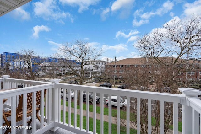 balcony with a residential view