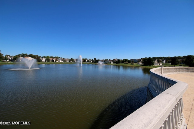 view of water feature