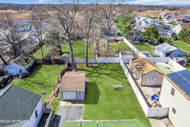 bird's eye view featuring a residential view