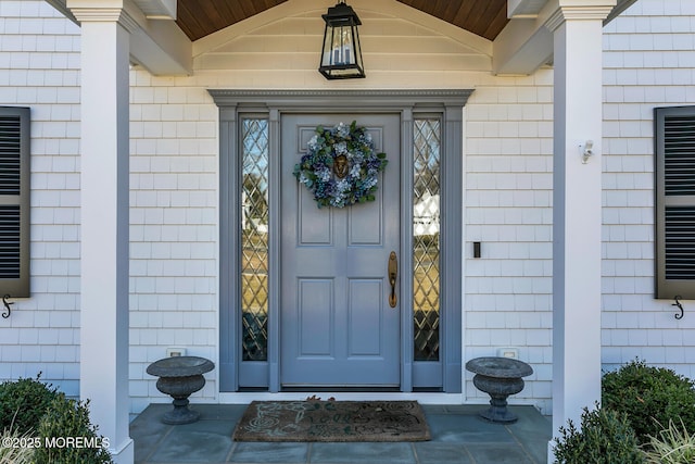 view of doorway to property