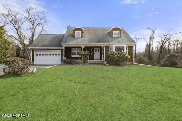 502 Monmouth Rd, West Long Branch, NJ 07764 - new england style home with an attached garage and a front yard