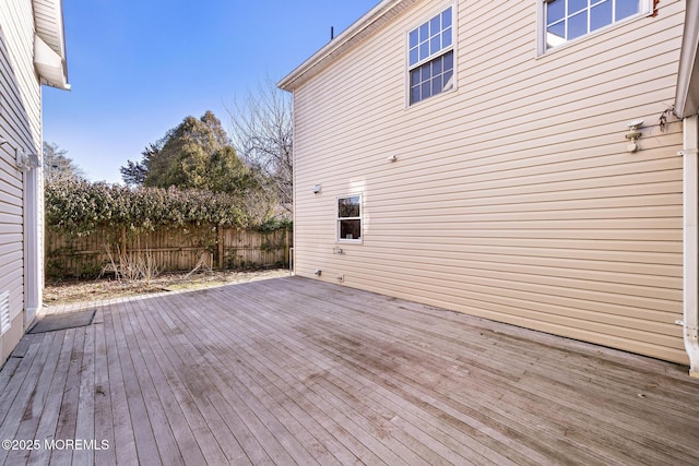 wooden terrace with fence