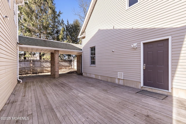 wooden deck with fence