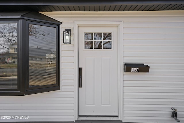 view of doorway to property