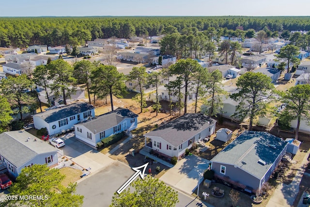 aerial view featuring a residential view